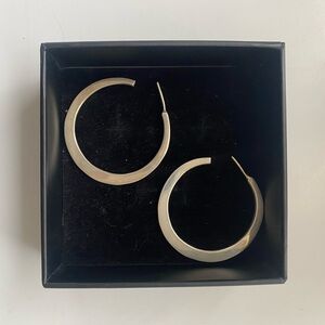 Large Sterling Silver Hoop Earrings